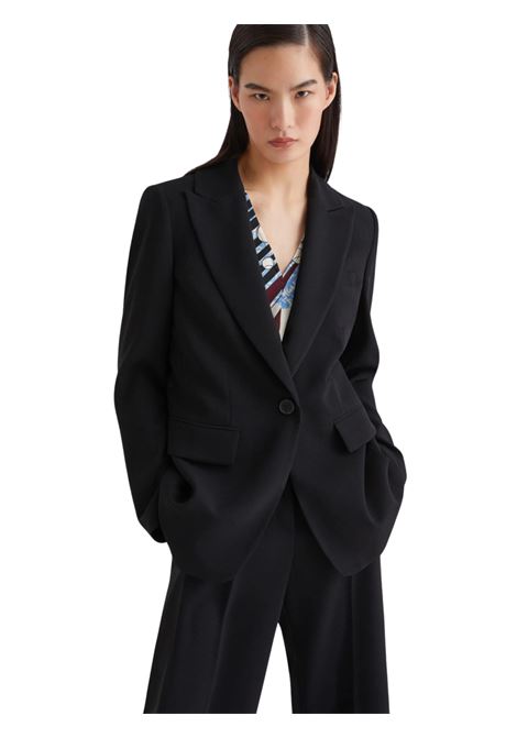 Giacca monopetto in envers satin - NERO Marella articolo 365 | KELLY002